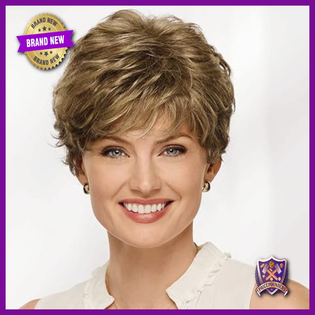 Short Layered Synthetic Wig Lightweight 1.6oz Average Fit Bangs